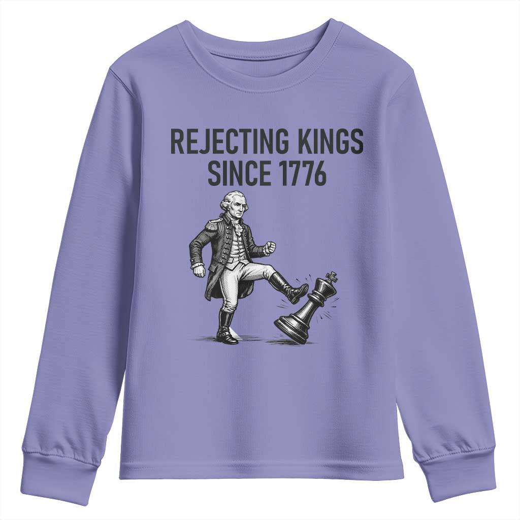 Rejecting Kings Since 1776 Youth Sweatshirt Funny George Washington