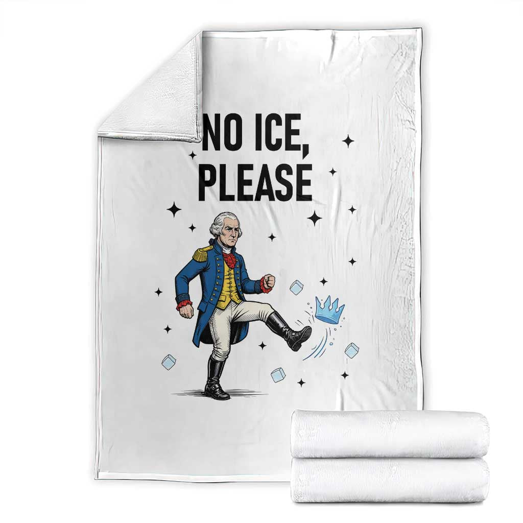 Funny George Washington Throw Blanket No Ice Please