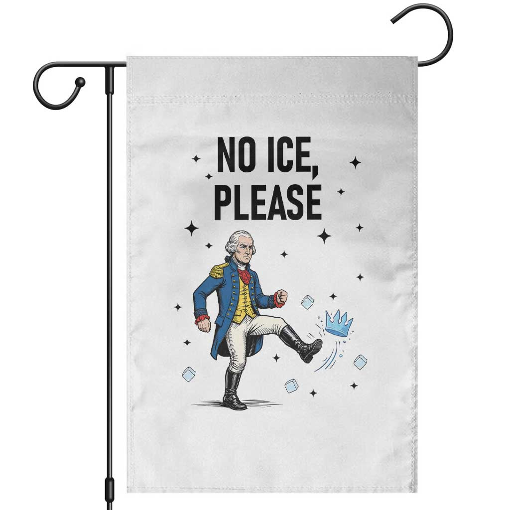 Funny George Washington Garden Flag No Ice Please