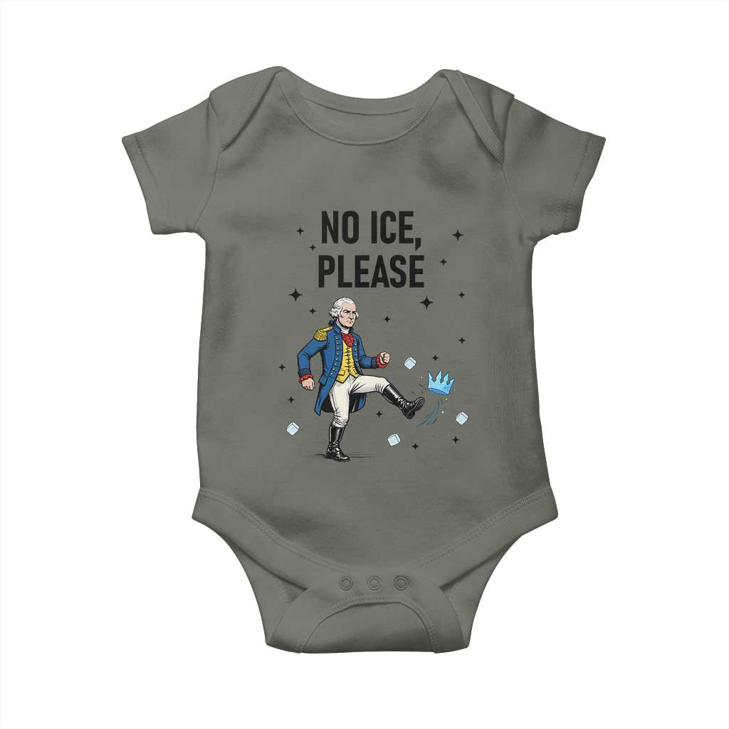 Funny George Washington Baby Onesie No Ice Please