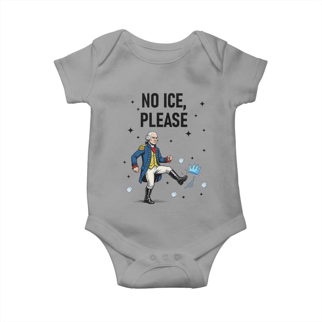 Funny George Washington Baby Onesie No Ice Please