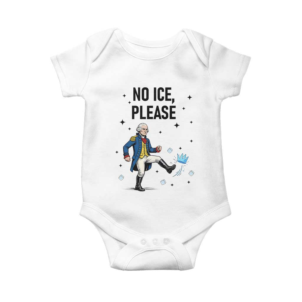 Funny George Washington Baby Onesie No Ice Please