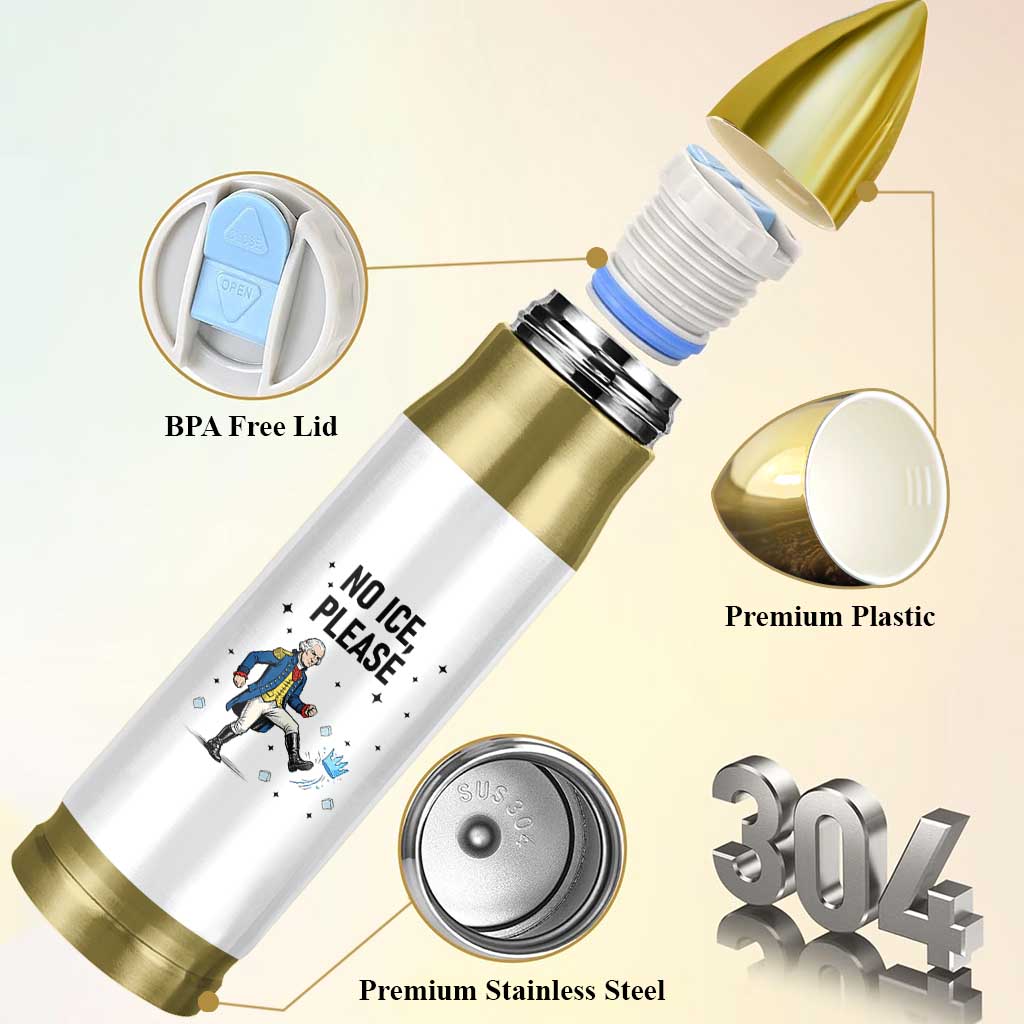 Funny George Washington Bullet Tumbler No Ice Please