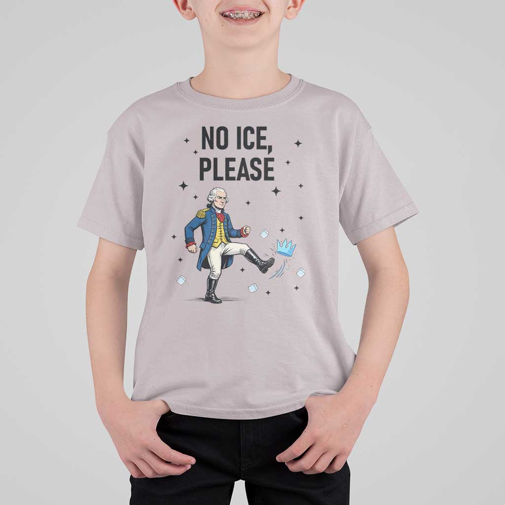 Funny George Washington T Shirt For Kid No Ice Please
