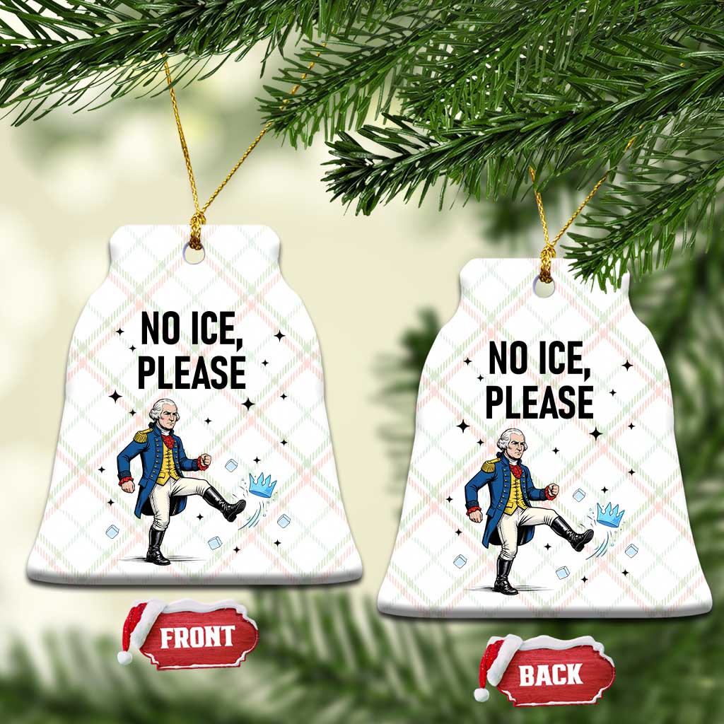 Funny George Washington Ceramic Ornament No Ice Please