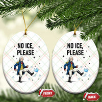 Funny George Washington Ceramic Ornament No Ice Please