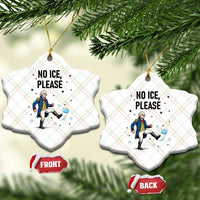 Funny George Washington Ceramic Ornament No Ice Please