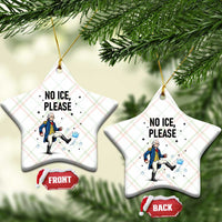 Funny George Washington Ceramic Ornament No Ice Please