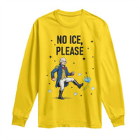 Funny George Washington Long Sleeve Shirt No Ice Please