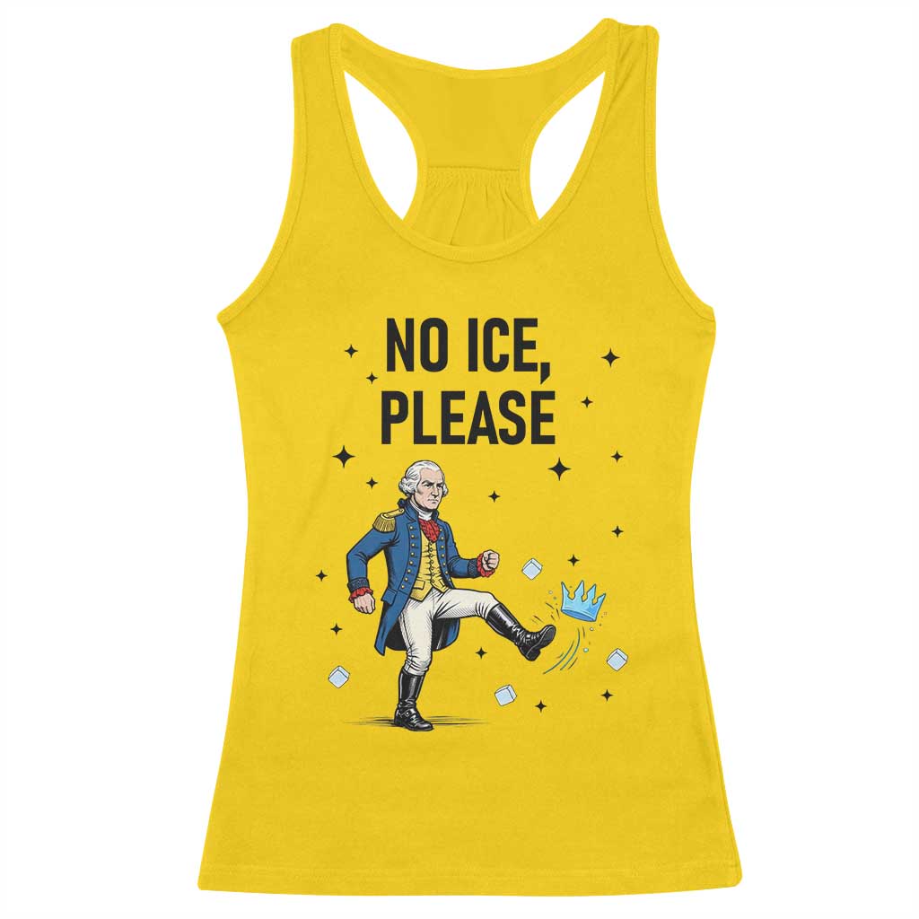 Funny George Washington Racerback Tank Top No Ice Please