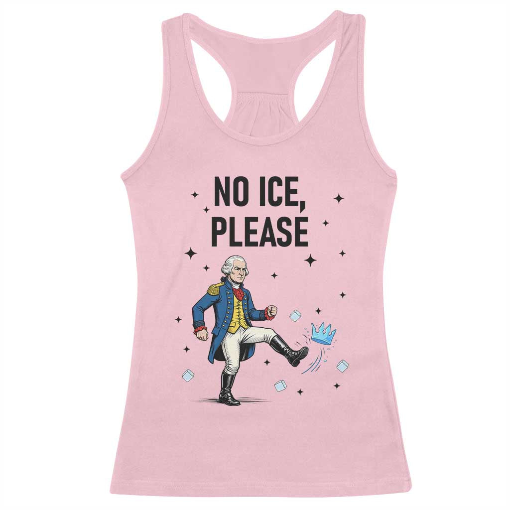Funny George Washington Racerback Tank Top No Ice Please