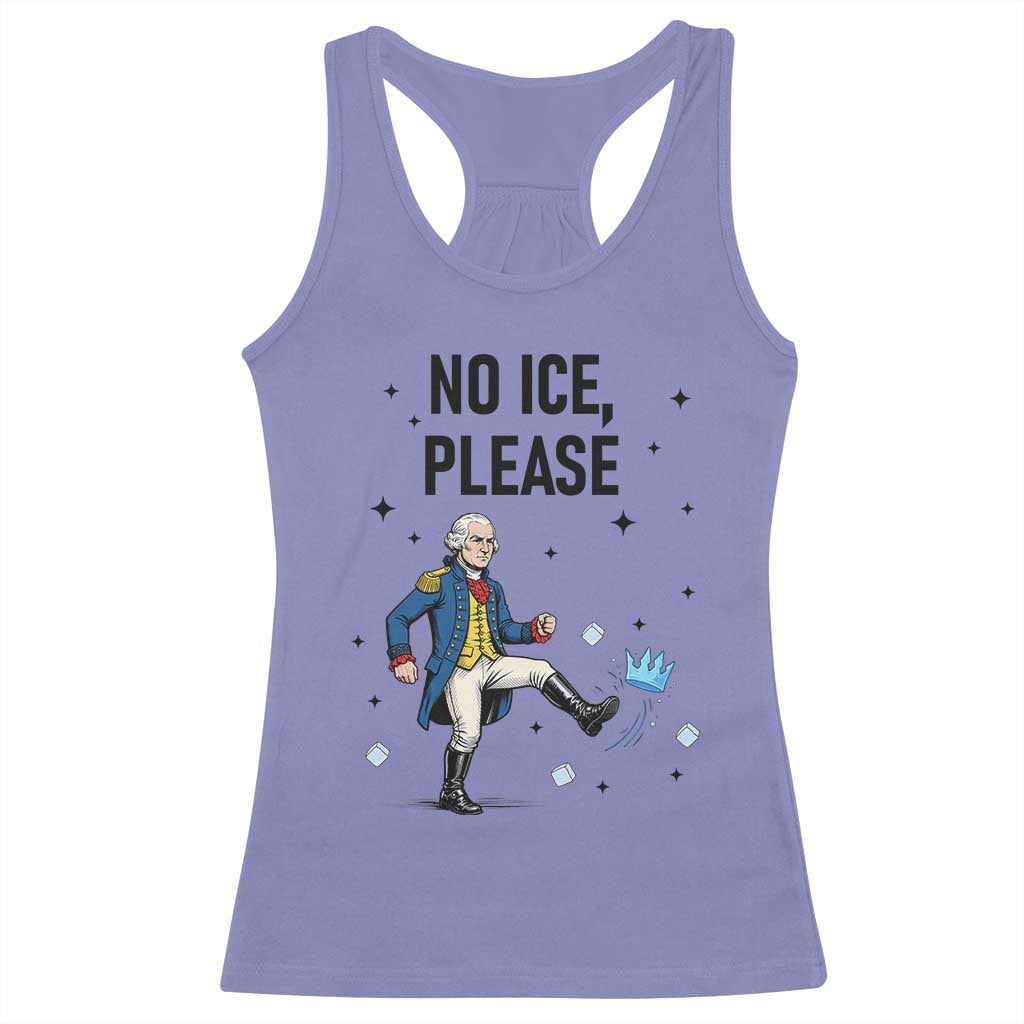 Funny George Washington Racerback Tank Top No Ice Please