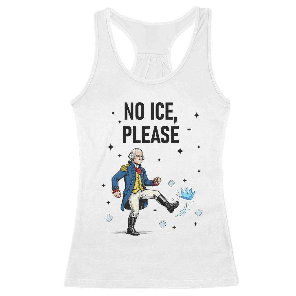 Funny George Washington Racerback Tank Top No Ice Please