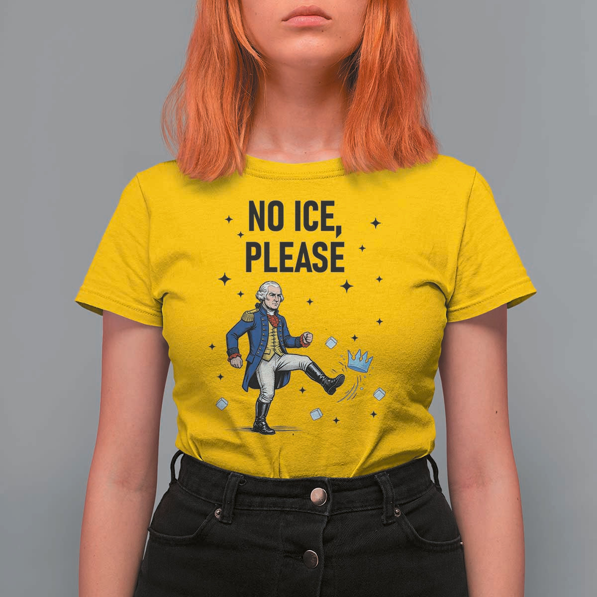 Funny George Washington T Shirt For Women No Ice Please