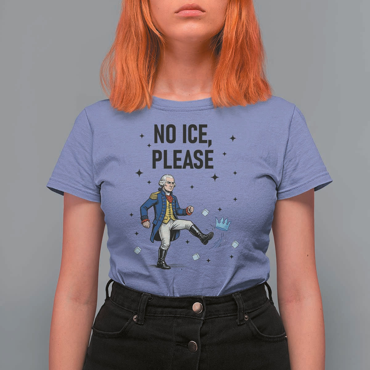 Funny George Washington T Shirt For Women No Ice Please