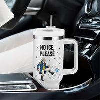 Funny George Washington Tumbler With Handle No Ice Please