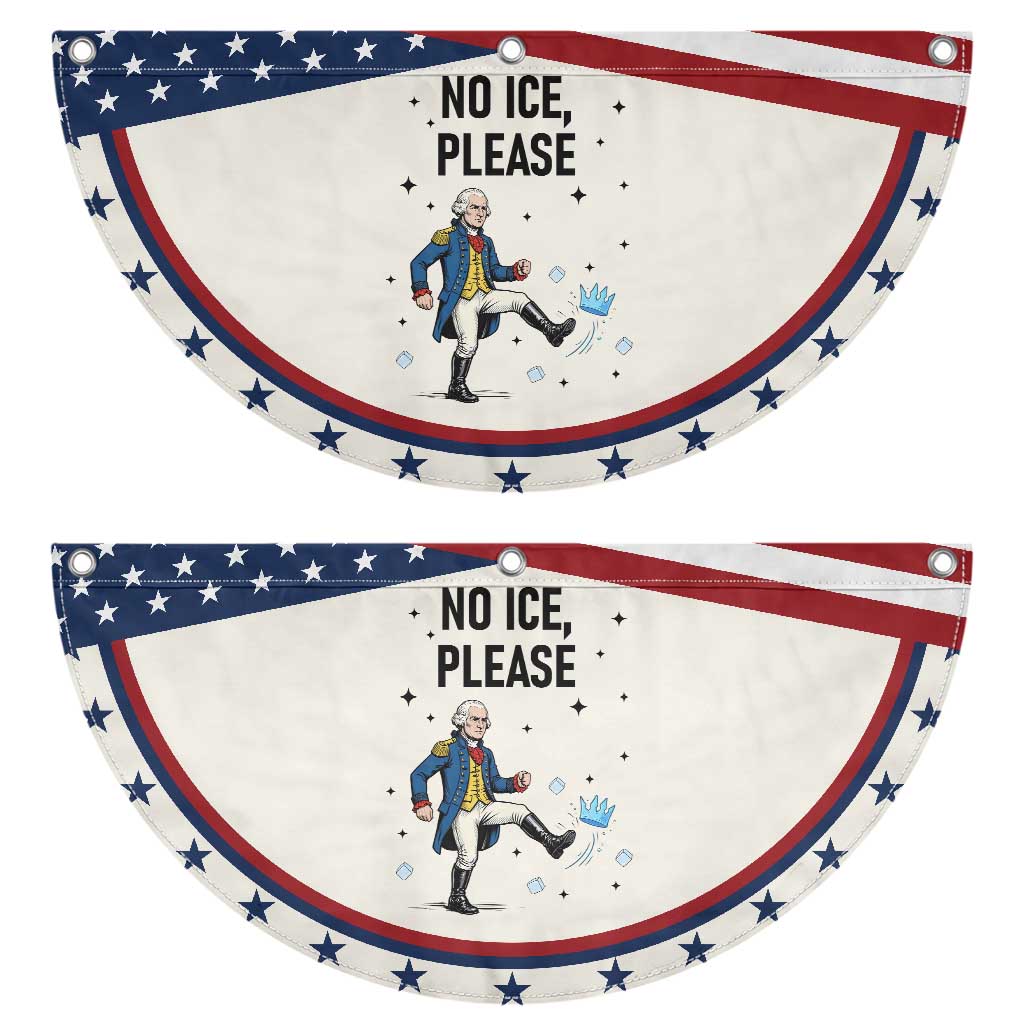 Funny George Washington Patriotic Fan Flag No Ice Please