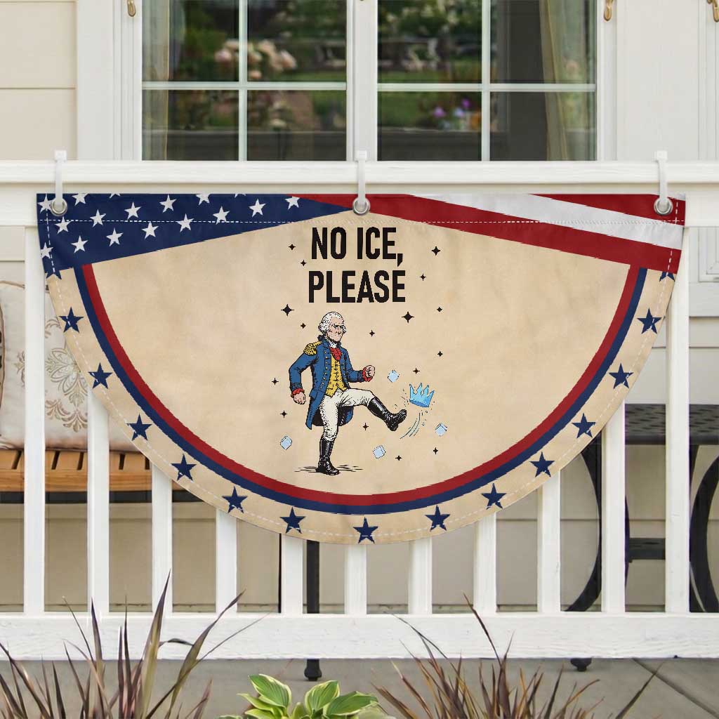 Funny George Washington Patriotic Fan Flag No Ice Please