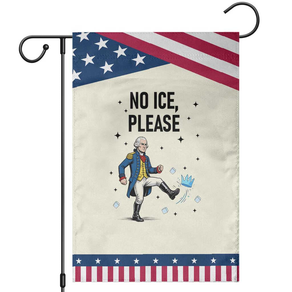 Funny George Washington Garden Flag No Ice Please