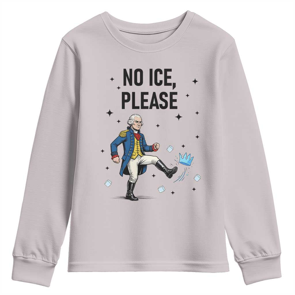 Funny George Washington Youth Sweatshirt No Ice Please
