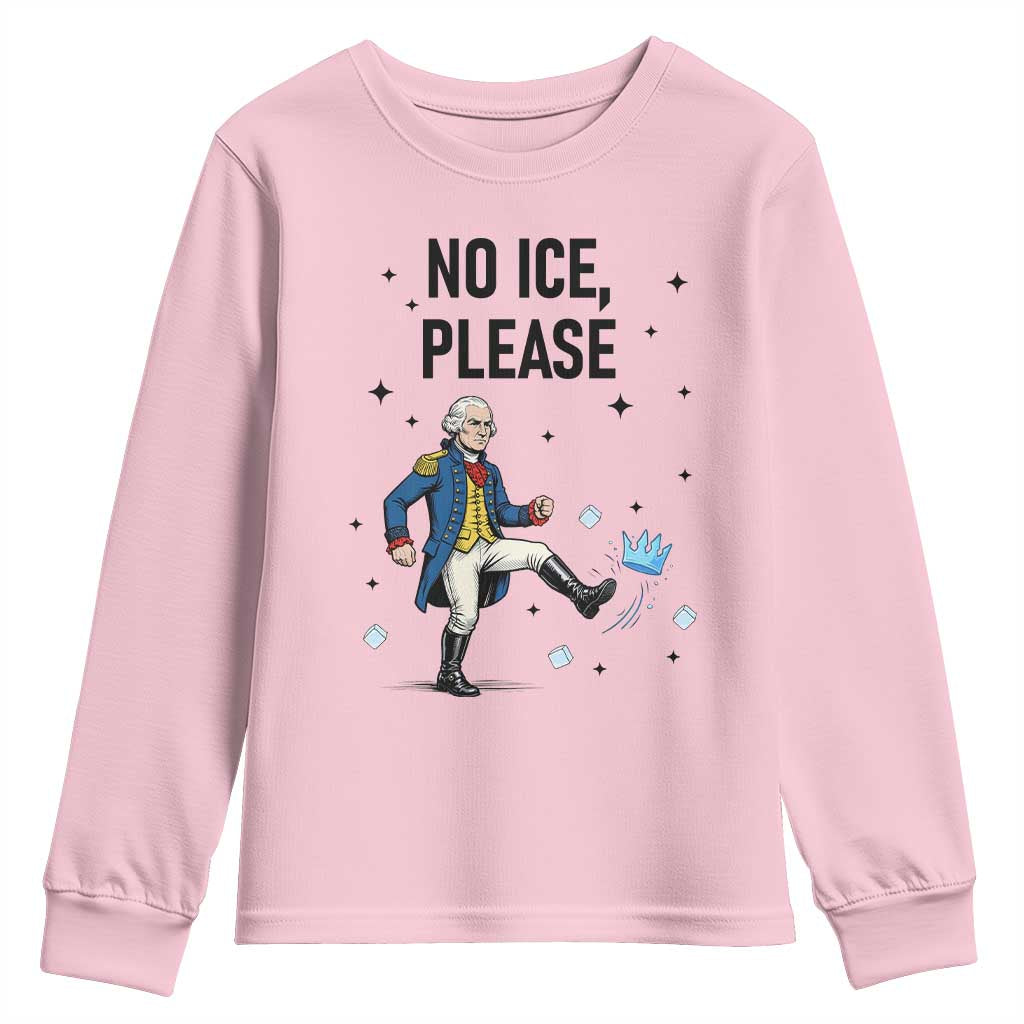 Funny George Washington Youth Sweatshirt No Ice Please