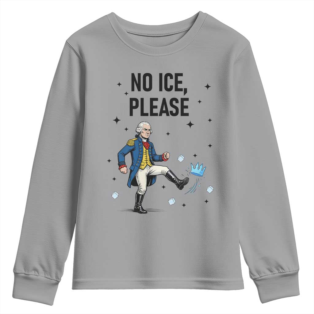 Funny George Washington Youth Sweatshirt No Ice Please