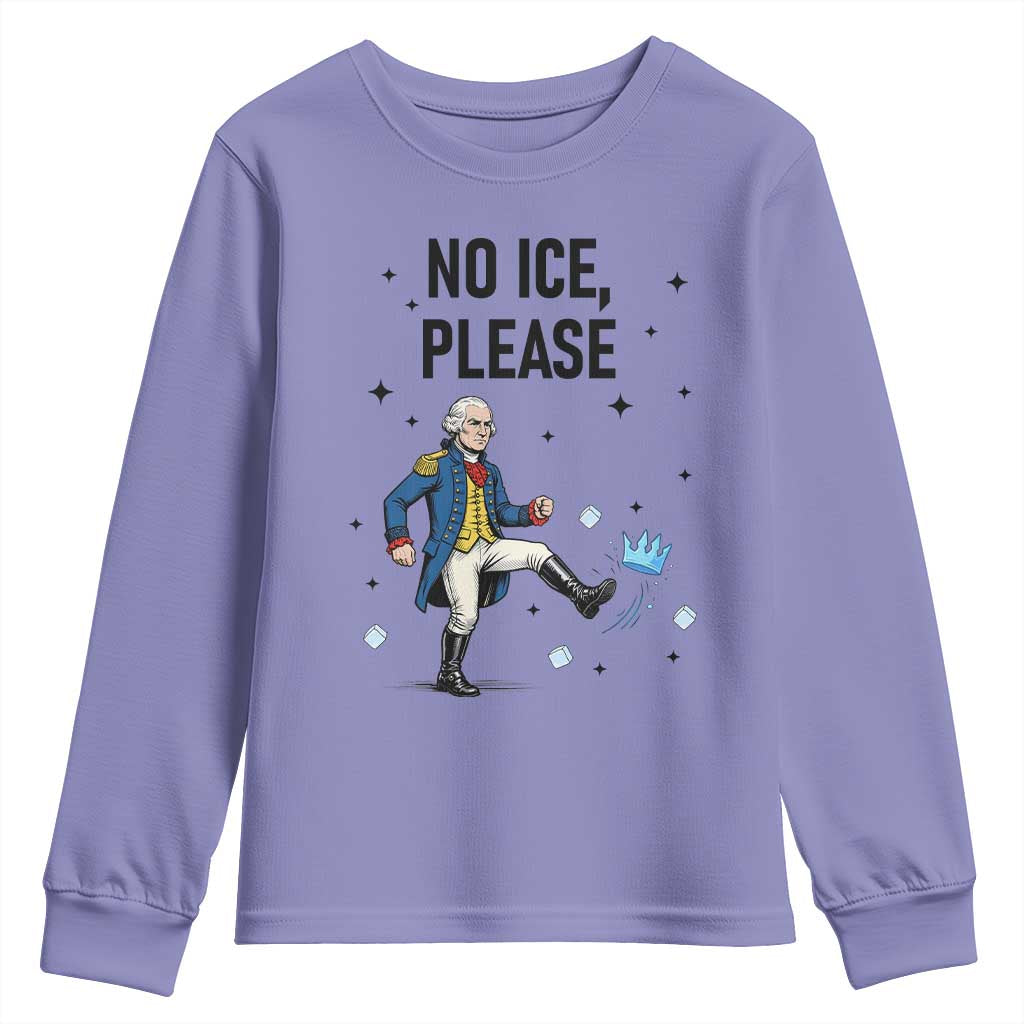 Funny George Washington Youth Sweatshirt No Ice Please