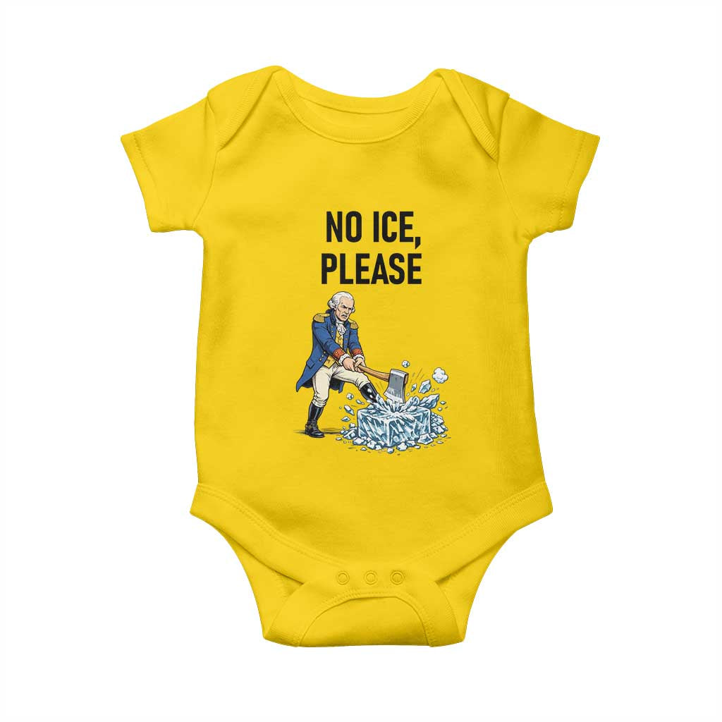 Funny George Washington Political Anti Ice Gift Baby Onesie
