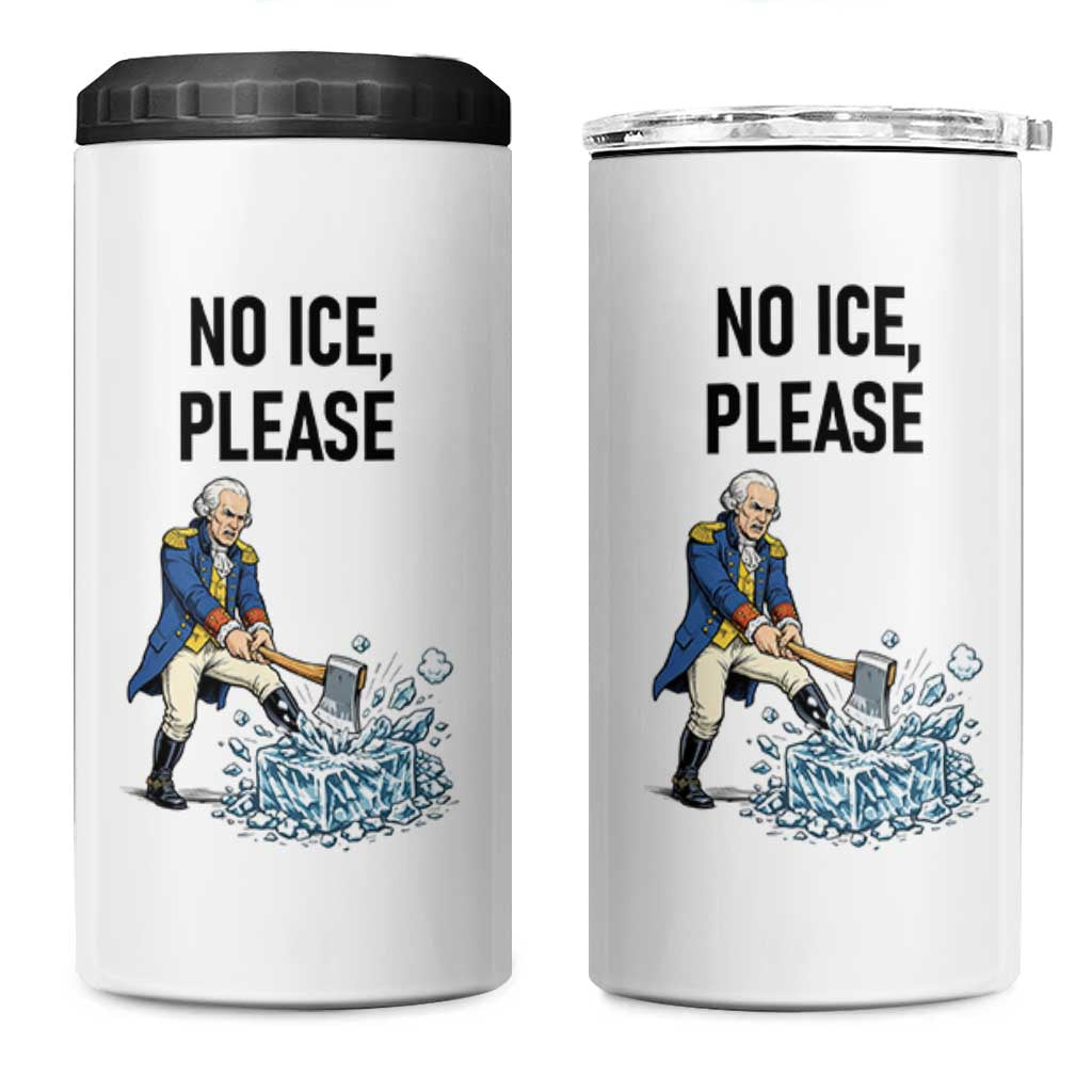 Funny George Washington Political Anti Ice Gift 4 in 1 Can Cooler Tumbler