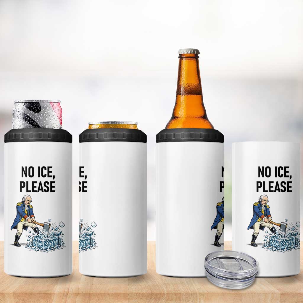 Funny George Washington Political Anti Ice Gift 4 in 1 Can Cooler Tumbler