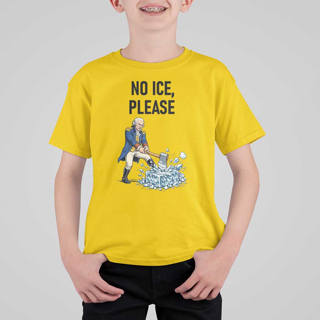 Funny George Washington Political Anti Ice Gift T Shirt For Kid