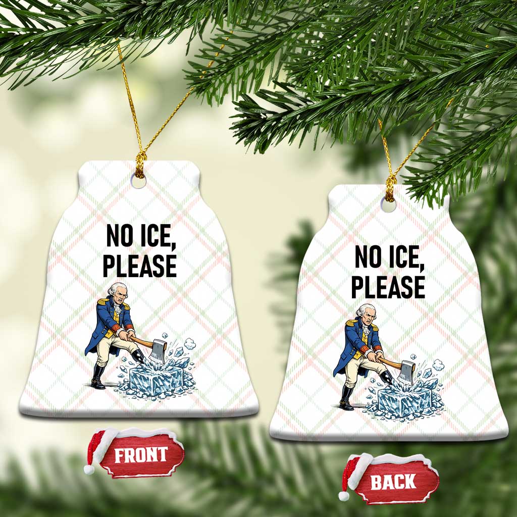 Funny George Washington Political Anti Ice Gift Ceramic Ornament