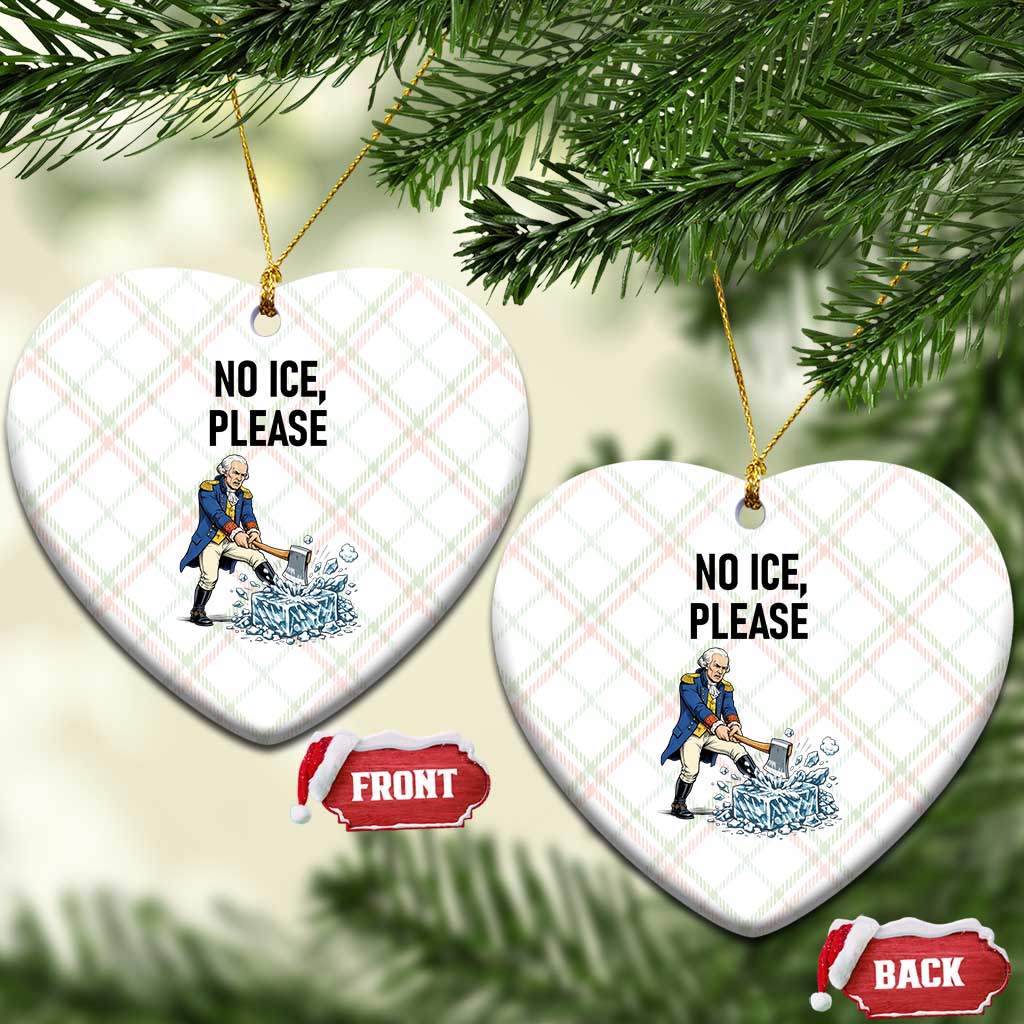 Funny George Washington Political Anti Ice Gift Ceramic Ornament