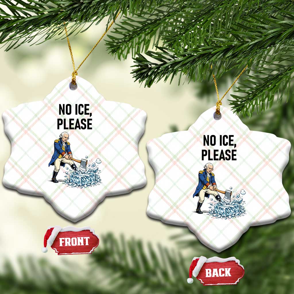 Funny George Washington Political Anti Ice Gift Ceramic Ornament
