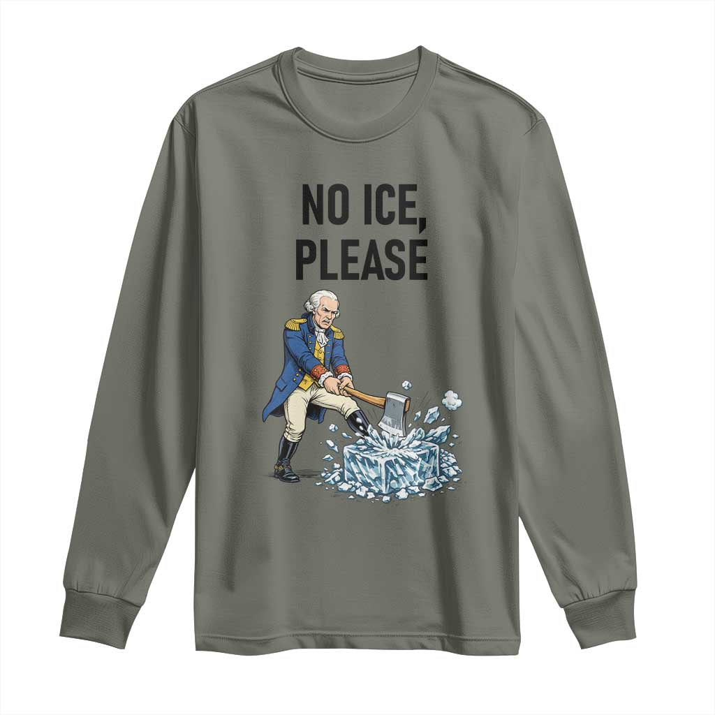 Funny George Washington Political Anti Ice Gift Long Sleeve Shirt