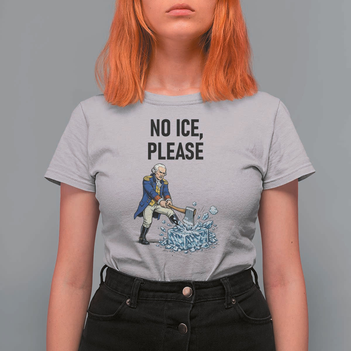 Funny George Washington Political Anti Ice Gift T Shirt For Women
