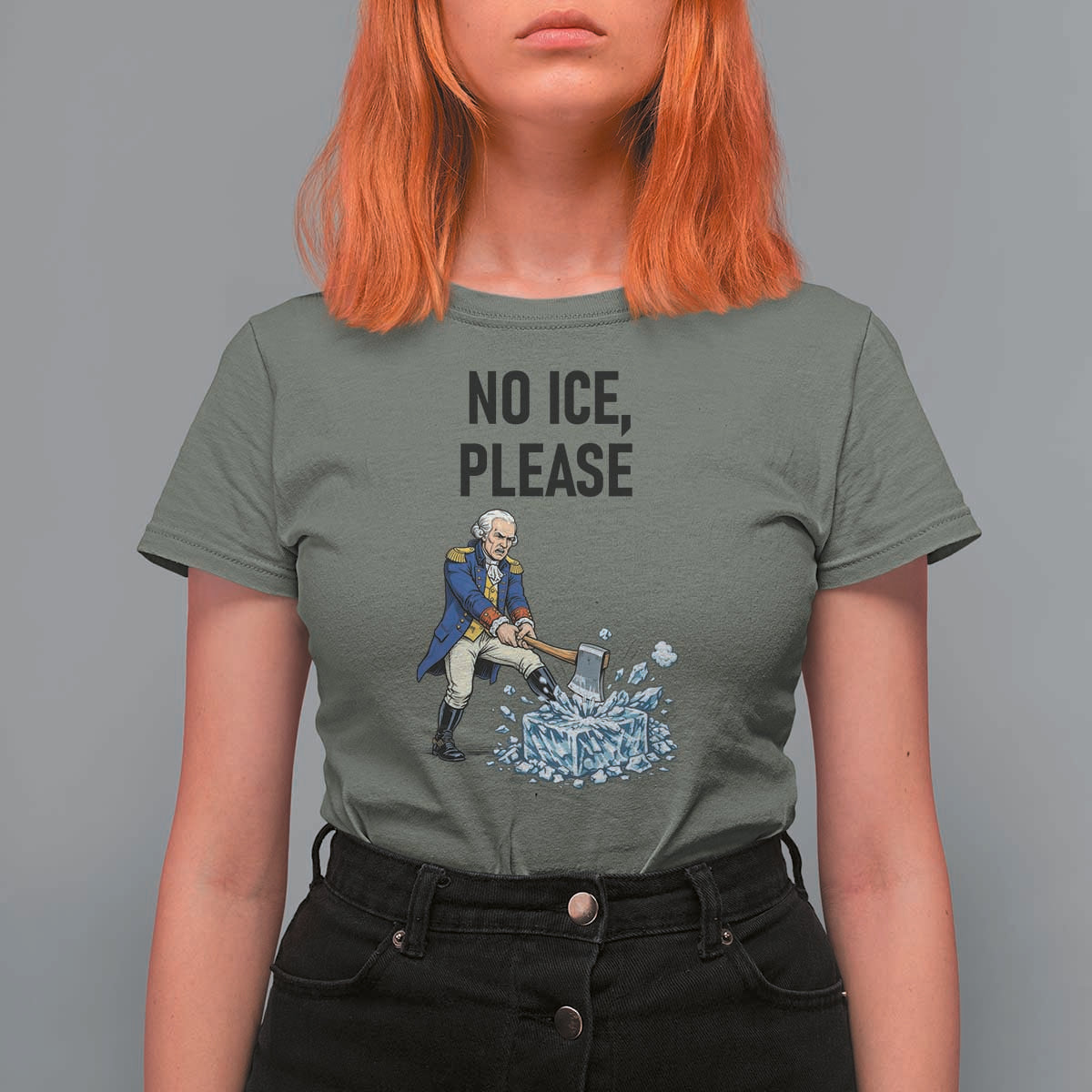 Funny George Washington Political Anti Ice Gift T Shirt For Women
