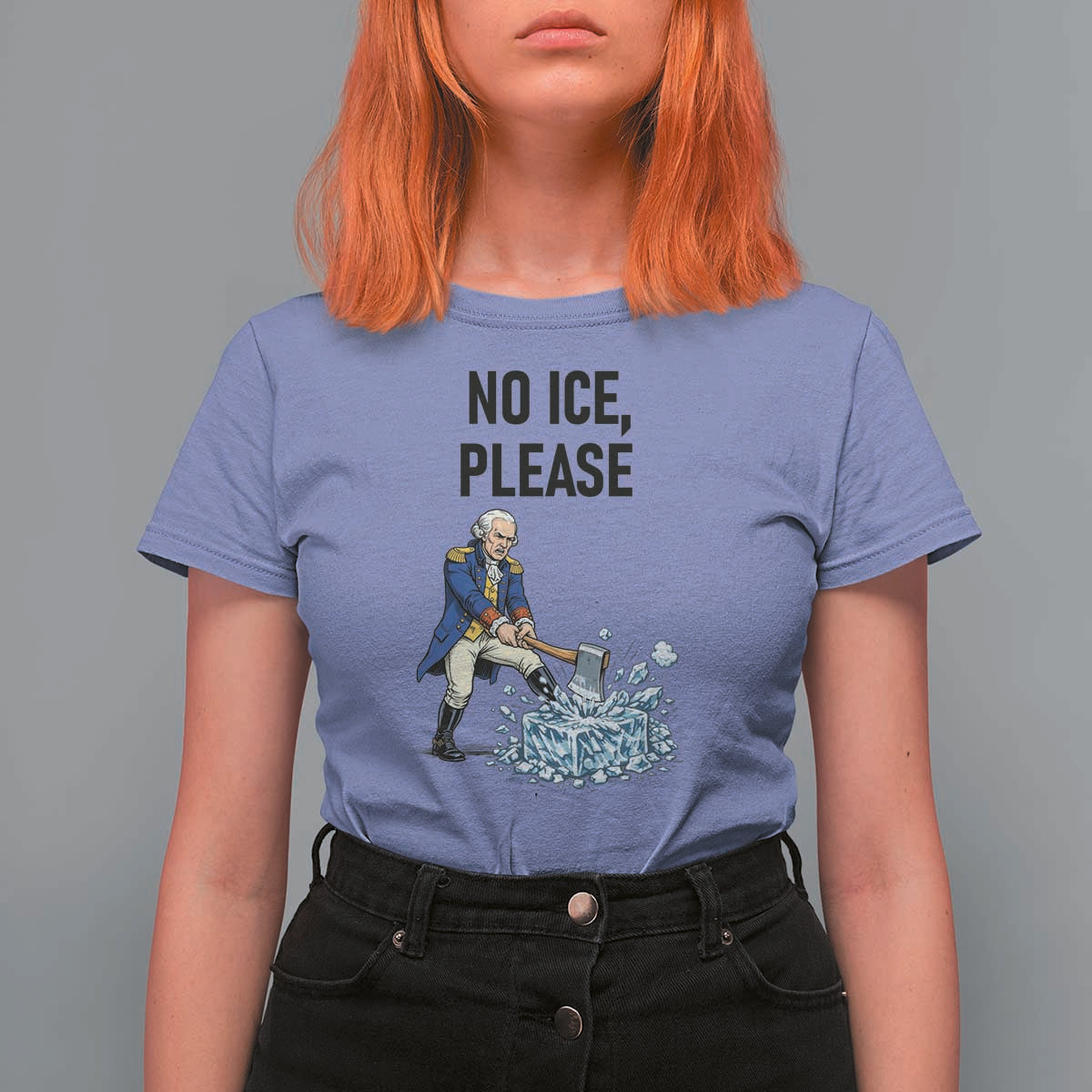 Funny George Washington Political Anti Ice Gift T Shirt For Women