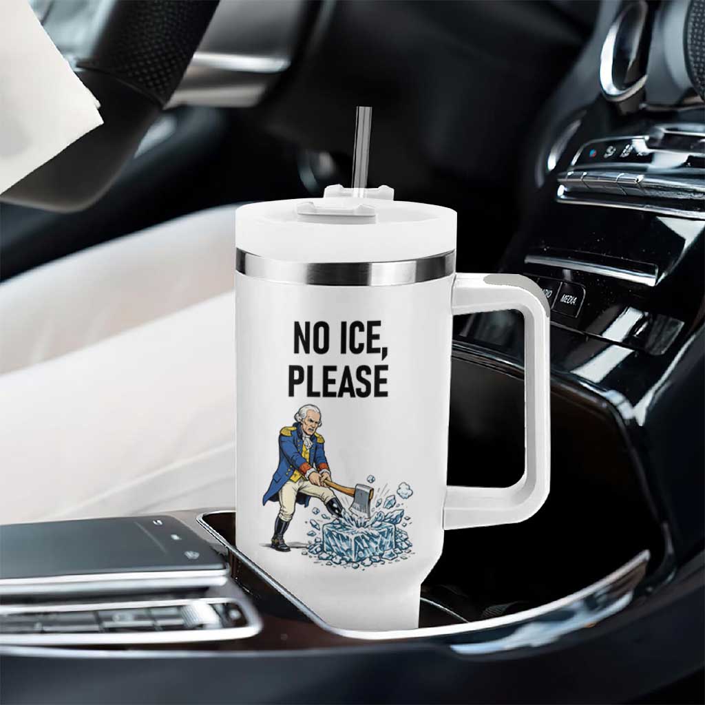 Funny George Washington Political Anti Ice Gift Tumbler With Handle