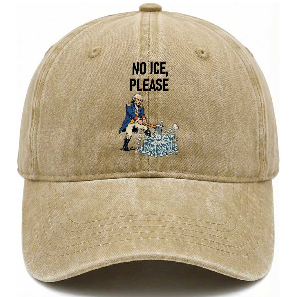 Funny George Washington Political Anti Ice Gift Washed Cotton Baseball Cap