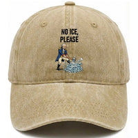 Funny George Washington Political Anti Ice Gift Washed Cotton Baseball Cap