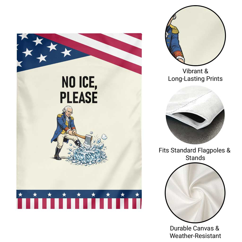 Funny George Washington Political Anti Ice Gift Garden Flag