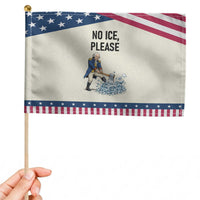 Funny George Washington Political Anti Ice Gift Patriotic Handheld Flag