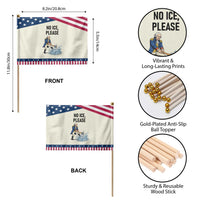 Funny George Washington Political Anti Ice Gift Patriotic Handheld Flag TS12