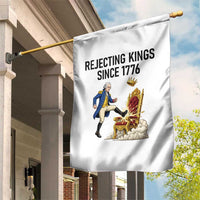 Funny George Washington Protest Garden Flag Rejecting Kings Since 1776