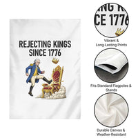 Funny George Washington Protest Garden Flag Rejecting Kings Since 1776