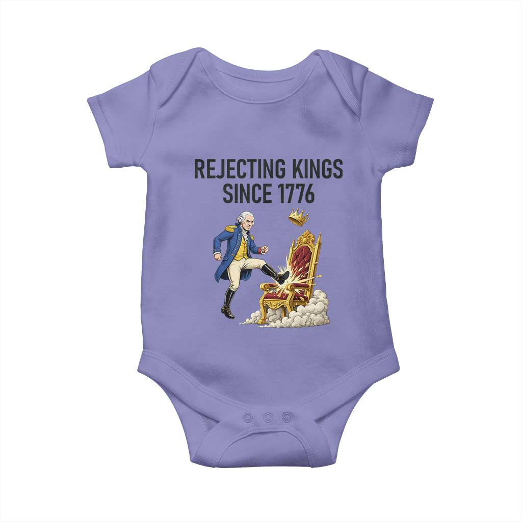 Funny George Washington Protest Baby Onesie Rejecting Kings Since 1776