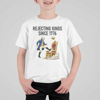Funny George Washington Protest T Shirt For Kid Rejecting Kings Since 1776