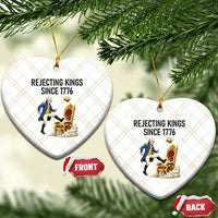 Funny George Washington Protest Ceramic Ornament Rejecting Kings Since 1776