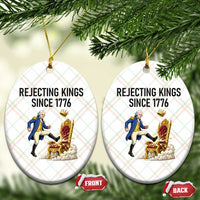 Funny George Washington Protest Ceramic Ornament Rejecting Kings Since 1776